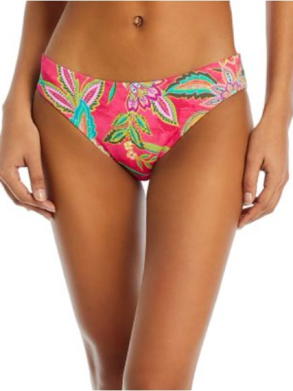 NWT JOHNNY WAS hipster bikini bottom in flamingo M